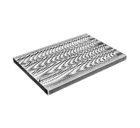 Лист подовый волнистый алюминиевый перфорированный 600×400×20